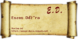 Eszes Dóra névjegykártya